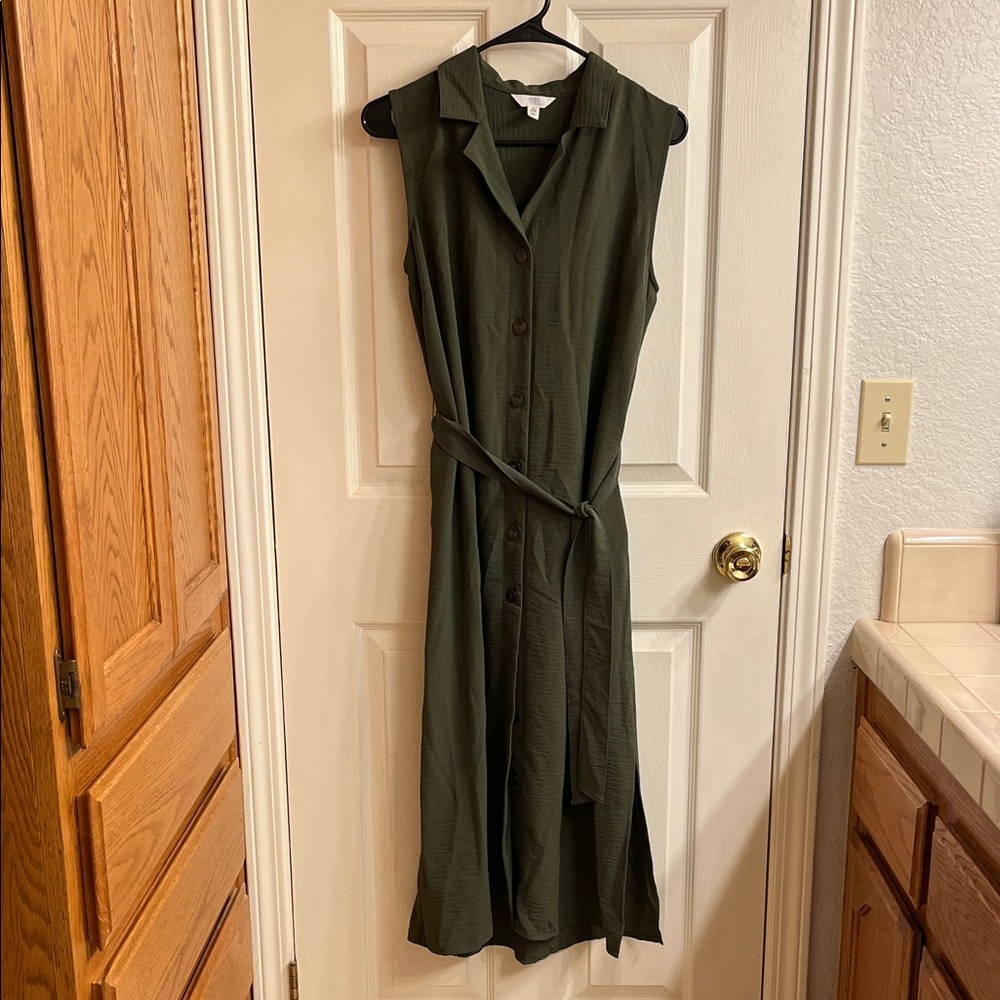 Time and Tru Dark Green Maxi Dress